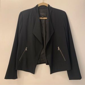 Banana Republic Factory Black Blazer with Zippers Size 8P